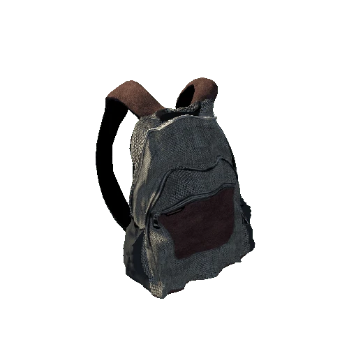 prefab empty backpack leather